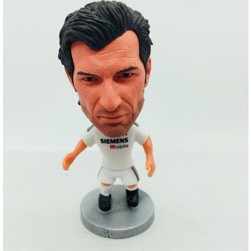 Soccerwe 2.55" Height Soccer Star Dolls RM10# Figo Figures 2005 White Kit