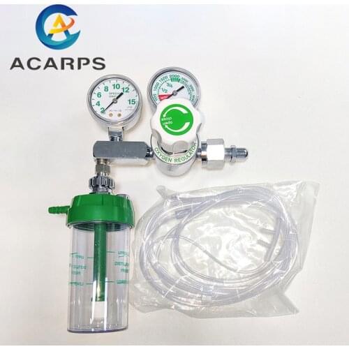 Medical Oxygen Inhaler CGA540, Rotary Disc Oxygen Inhaler, Double Meter Oxygen Pressure Reducer,Used For Oxygen Cylinder 4000psi