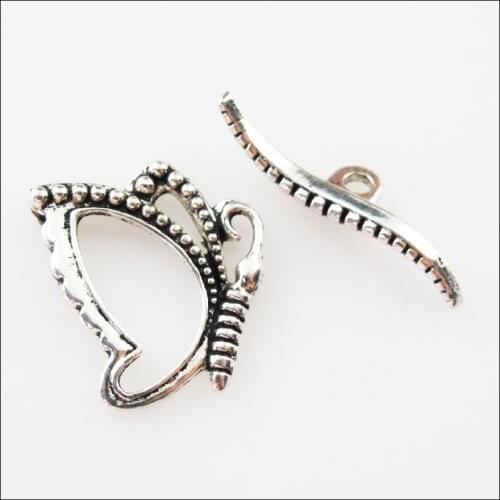 Fashion 6Sets Tibetan Silver Lovely Animal Butterfly Bracelet Toggle Clasps Connectors