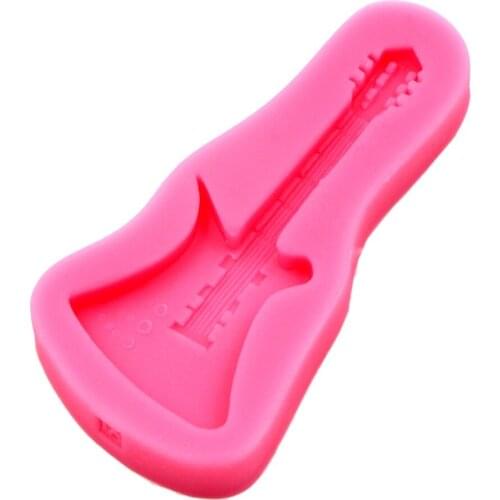 Moldes De Silicone Rendas Para Bolo 1PC 100% Foodgrade 3D Silicone Cake Mold Guitar Cake Decoration Fondant Silicone Soap Moldes