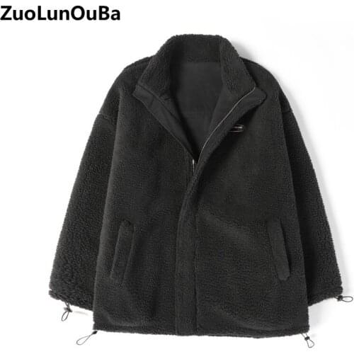 2020 Winter Winter Ins Korean Version Of Loose Lamb Wool Coat Men Thickening Trend On Both Sides To Wear Casual Loose Boy Tops