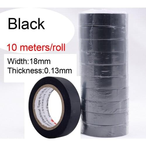 10m Flame retardant electrical insulation tape Waterproof Self-adhesive Tape PVC Electrical Tape