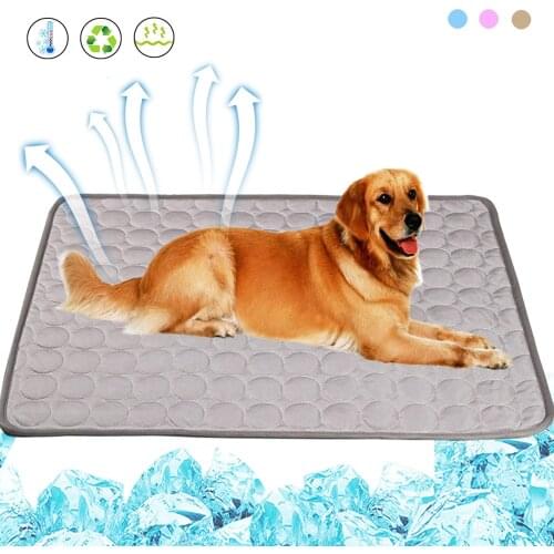 Summer Cooling Pet Mats Blanket Ice Dog Bed Sofa Mats For Dogs Cats Sofa Portable Tour Camping Yoga Sleeping Pet Accessories