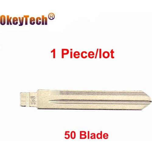 OkeyTech No.50 Car Key Blade Universal Metal Uncut Blank Blade For Huyndai Elantra Replacement Remotes Folding 50 KD Keydiy