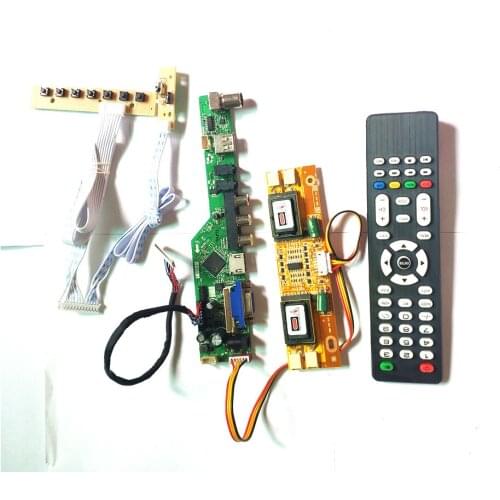 For LM190E03-TLB2/TLB4 LCD monitor T.V53 drive board HDMI-Compatible VGA USB AV RF LVDS 4CCFL 30Pin keyboard+Remote+Inverter