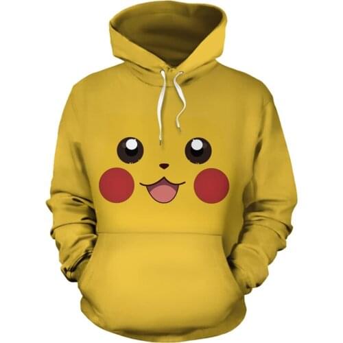 Pokemon Picachu Cosplay Hoodie Hoody Pullover Sweatshirt Yellow