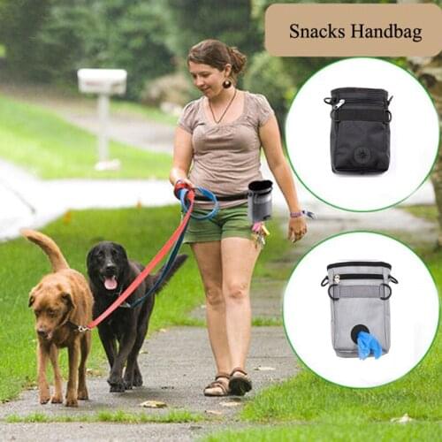Dog Training Supplies Portable Outdoor Travel Snacks Handbag Snacks Litter Bag Waist Pack Breathable Oxford Shoulder Bag