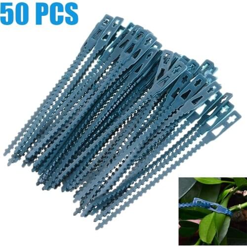 50pcs Adjustable Plastic Plant Cable Ties Reusable Cable Ties for Garden Tree Climbing Support 13.5cm