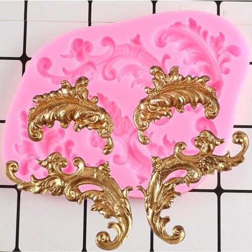 Relief Cake Border Fondant Mould Cupcake Topper Silicone Mold Cake Decorating Tools Party Candy Clay Chocolate Gumpaste Molds