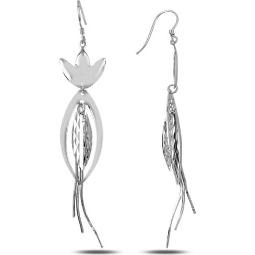 Silverlina Silver Taşssız Dangle Earrings