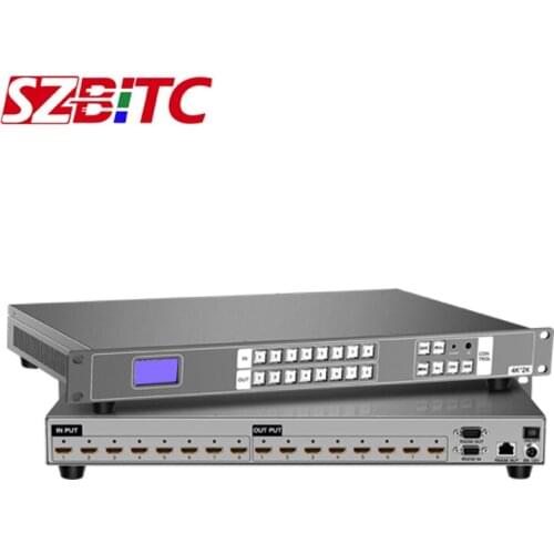 SZBITC 8x8 HDMI Matrix Switch HDMI 8 in 8 Out 4Kx2K@30Hz 1080P 3D@60Hz HDCP 1.4 Blue-ray with Visual Buttons Easiler Operation