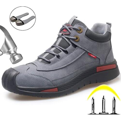 Protection Shoes Work Boots Men Anti-scald Safety Shoes Steel Toe Work Sneakers Indestructible Shoes Puncture-Proof Shoes Boots