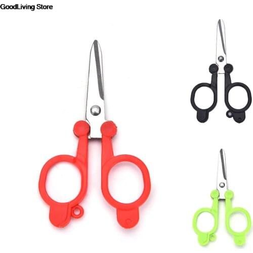 ZLinKJ 1PCS Multicolor Stainless Steel Useful Trimming Scissors Nippers Sewing Embroidery Yarn folding small scissors