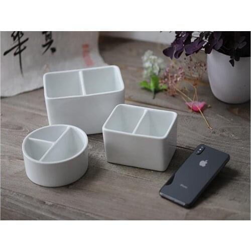 1pc Ceramics Watercolor Palette Water Tank Office Calligraphy Painting Tool