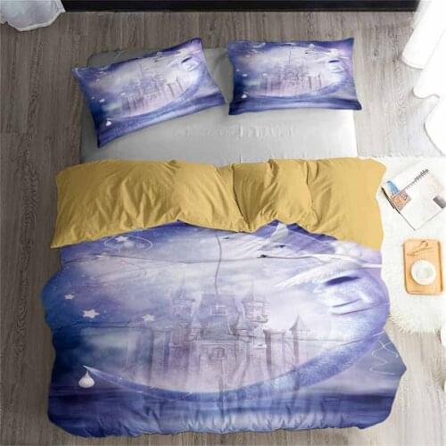 HELENGILI 3D Bedding Set Forest Dreamland Print Duvet Cover Set Bedclothes with Pillowcase Bed Set Home Textiles #MJSL-99