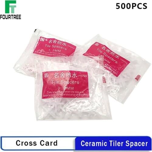 500 Piece Decoration Tool Ceramic Tiler Spacer Cross Plastic Tile Plumber Reuseable Leveling System Construction 1/1.5/2/2.5/3mm
