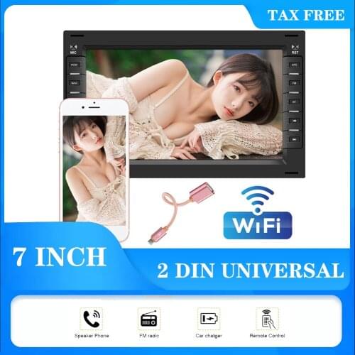 Car Radio 2din Audio 7" Touch Screen Car Multimedia FOR VW Bluetooth Auto MirrorLink Android/IOS FM/AUX Autoradio MP5 Player