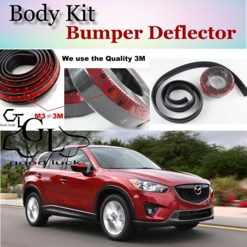 For Mazda CX5 CX-5 CX 5 2013 ~ 2017 Bumper Lip / Front Spoiler Deflector Car Scratch Proof Adhesive / Body Kit / Strip Skirt