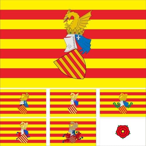 Spain Catalonia Escudo De la Comunidad Valenciana Flag 3X5FT 90X150CM 100D Polyester 60x90cm 21x14cm Banner