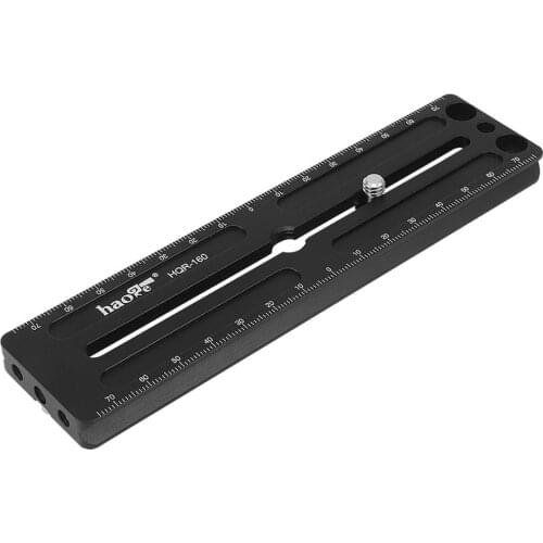 Haoge 160mm Multi-Purpose Long Quick Release Extender Rail Sliding Plate for Camera Tripod Ballhead Clamp fit Benro Arca Swiss