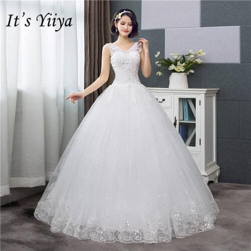 It's Yiiya V-neck Wedding Dresses