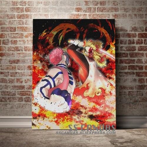 Akaza Kyojuro the Movie Infinity Train Anime Canvas Painting Decor Wall Art Bedroom Study Home Decoration Prints Poster