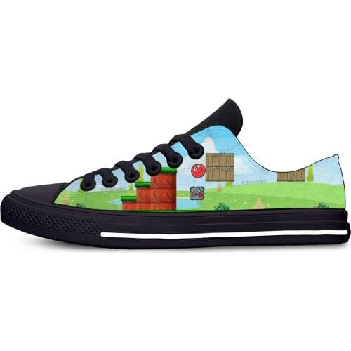 Red Ball 4 Game Cartoon Funny Novelty Fashion Casual Cloth Shoes Low Top Lightweight Breathable 3D Printed Men women Sneakers