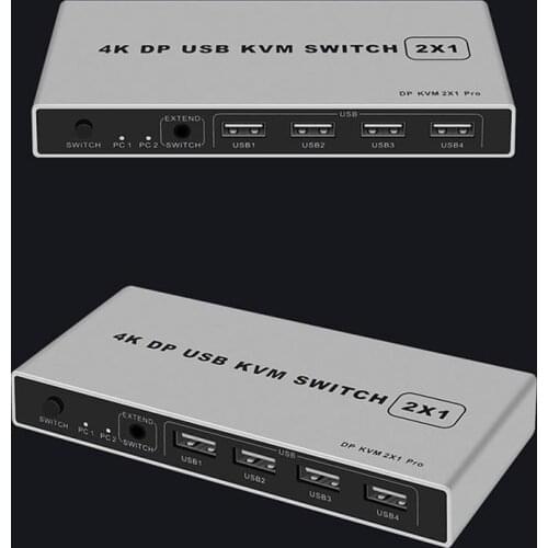 Dual Port 8K Displayport KVM Switch 4K/144Hz DP Switch / 1 In Out Displayport 2 144Hz 2K USB KVM 4KX2K/60Hz