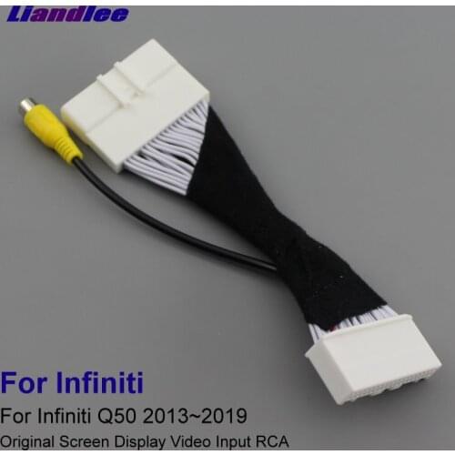 Liandlee For Infiniti Q50 2013-2019 40 Pins RCA Adapter Connector Wire Cable Rear View Camera Original Video Input Switch