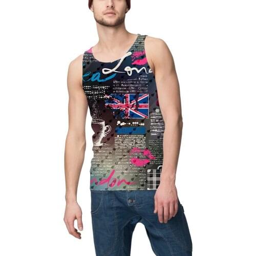 Mens Bodybuilding Tank Tops Usa 3d Printed Streetwear Men Vests Harajuku Sleeveless Newspaper Summer Gym Clothing for Men -19
