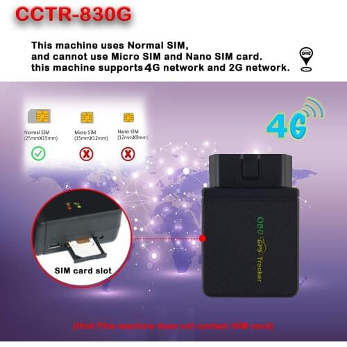 Mini 4G OBD WCDMA GPS Tracker CCTR-830G With Move and Shock Alarm easy operation tracking locator no installation 7-36V DC