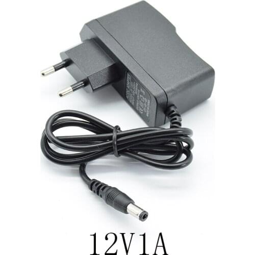 New 100-240V AC Converter Adapter DC 12V 1A/1000mA Power Supply Charger EU Plug 5.5mm * 2.5mm(2.1mm) AC to DC