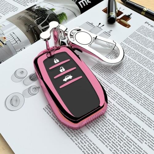 New Soft TPU Soft Glue Car Key Case Cover for Toyota Prius Camry Corolla RAV4 C-HR CHR Prado 2018 Accessories Keychain Covers