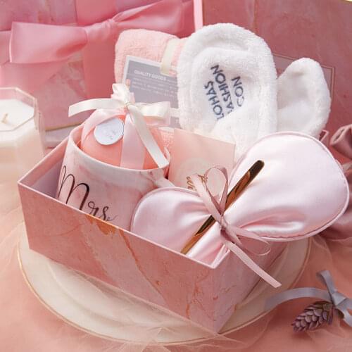 Wholesale Wedding Favors Bridesmaid Birthday Girlfriend Boyfriend Mug Sleep Mask Thanksgiving Christmas Gifts Set Box Bag