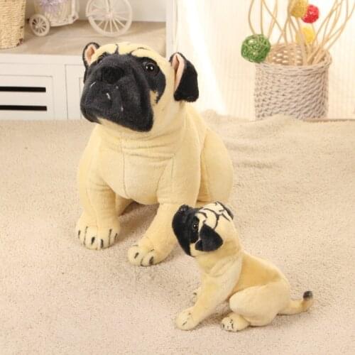 Simulation Shar Pei Plush Dog Lifelike Pug Dog Stuffed Plush Animals Cute Puppy good quality festival Christmas birthday kids