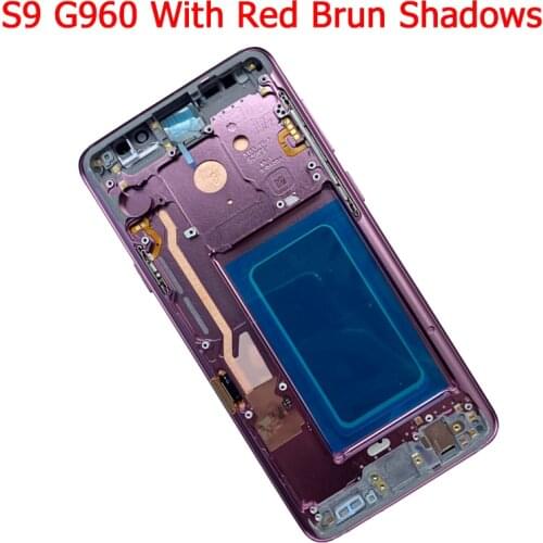 With dead line S9 SM-G960F LCD For Samsung Galaxy S9 Plus Display With Frame For S9 Plus G965F LCD Display Touch Screen Assembly