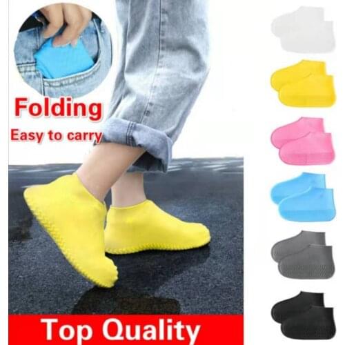 Silicone Outdoor Shoe Cover Latex Riding Rain Boots Cover Reusable Dust Cover Waterproof Non-slip Wear-resistant Foot Cover