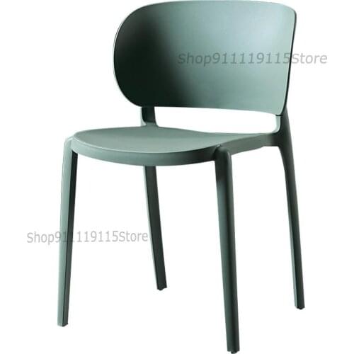 Nordic Modern Thickened Adult Chair Simple Plastic Leisure Chair Home Discussion Desk Chair Lazy Back Dining Chair