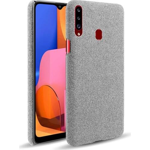 Cloth Cases Samsung Galaxy A20S Case Slim Retro Cloth Hard Phone Cover for Samsung Galaxy A20S A 20S SM-A207F/DS 6.5'' Coque