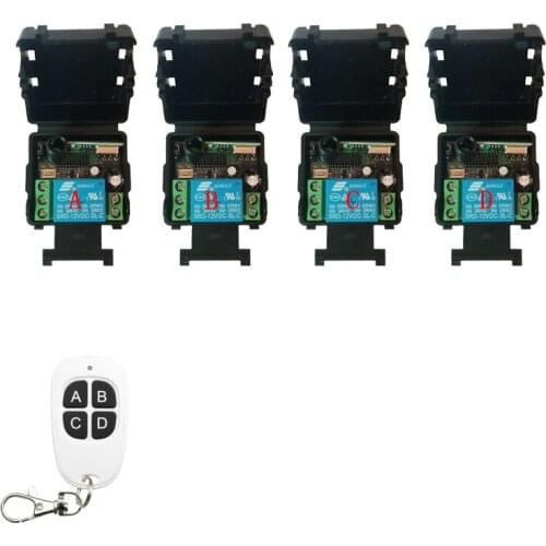 Universal Wireless Remote Control Switch DC12V 24V 1CH Relay Receiver Module RF Transmitter Remote Controls Smart House