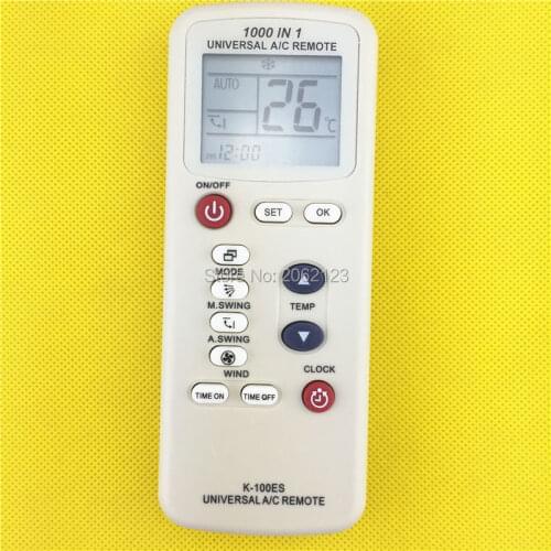 1000 in 1 LCD Screen Universal AC A/C Remote Control K-100ES use for all air conditioner