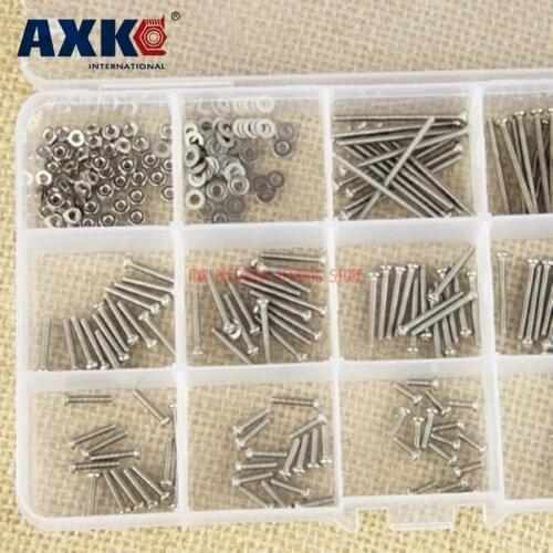 Screws For Laptops Parafuso Vis 295pcs 304 Cross Round Head Machine Screw Set M2 Series With Nut Flat Pad Small Combination
