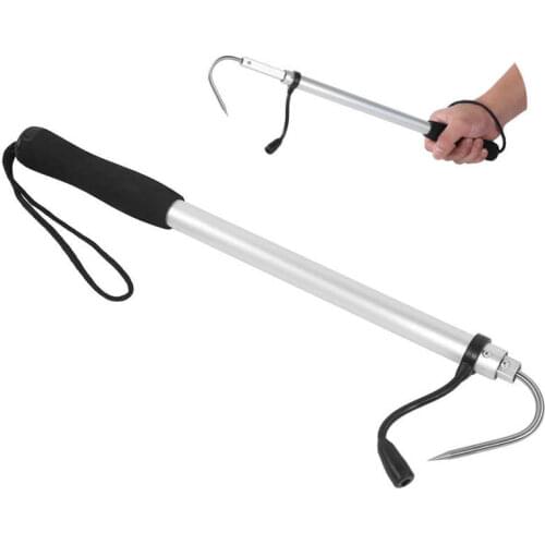 60/90/120cm Retractable Fishing Gaff Hook Sea Telescopic Fishing Gaff Spear Hook With String Telescopic Fishing Hand Gaff