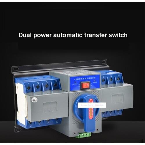 WHTQ2-4P63A Dual Power Automatic Manual Change-over Transfer Switch High-quality 4P 63A Mini Type Circuit mcb Breaker 380V 189W