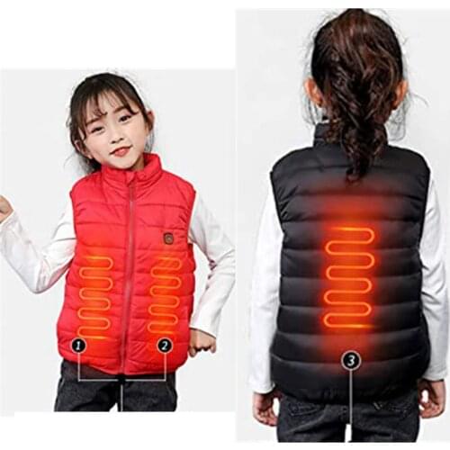Children Heating vest Autumn and winter Cotton Vest USB Infrared Electric Heating Vest Boy Flexible Thermal Winter Warm Jacket