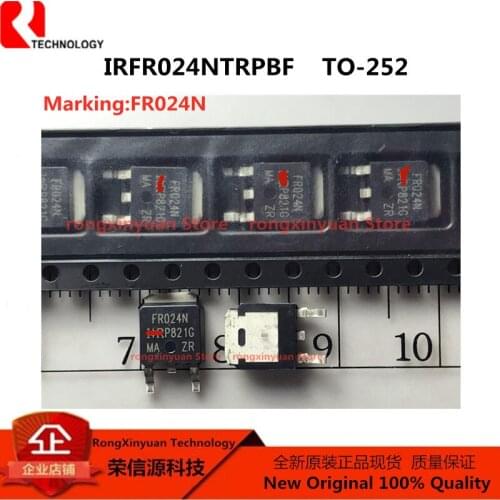 10pcs IRFR024NTRPBF FR024N TO-252 IRFR024N IRFR024 55V/17A HEXFET® Power MOSFET N-CH 100% new imported original 100% quality