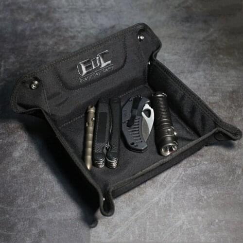 1000D Nylon Traveler Multifunctional Tool Bag Patches Collection Display Folding Sundries Storage Tray Molle EDC Fruit Dish