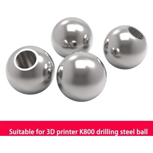 16pcs M4 Threaded K800 Steel Ball Bearing Rod End 3D Printer Threaded Steel Ball