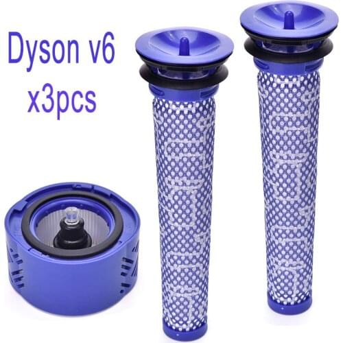 2* Pre Filter 1*HEPA Post-Filter Kit for Dyson V6 Cordless Stick Vacuum, Dyson Filter Replacements Filter #965661-01 #966741-01
