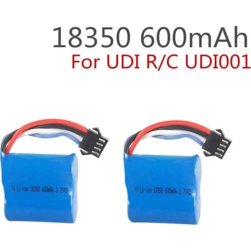 2PCS 3.7V 600mAh 18350 4P-SM Genuine Lipo Battery For UDI001 Remote Control Boats 3.7V 600mAh 18350 SM-4P Li-ion Battery